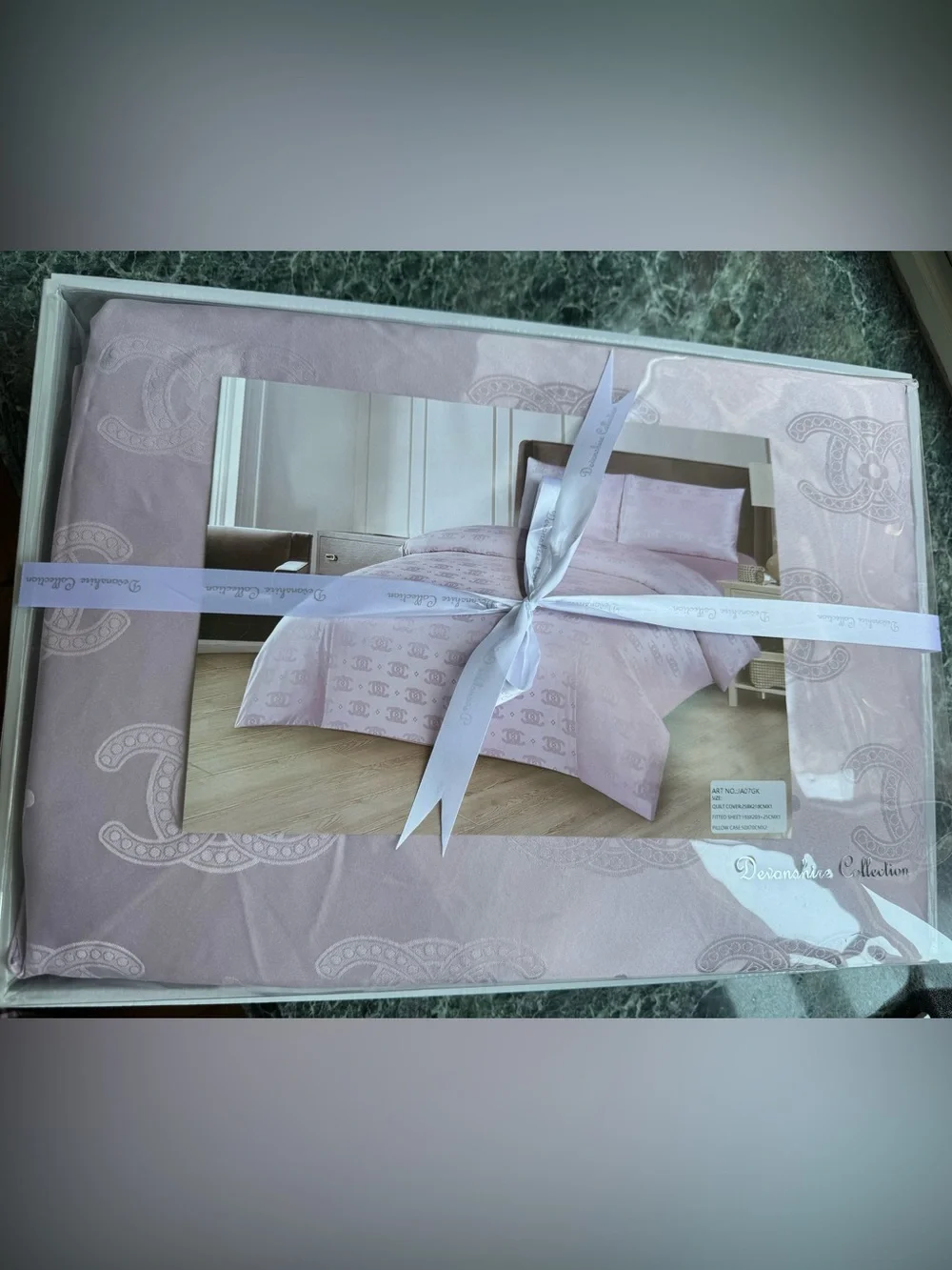 Lavender Jacquard Cotton Duvet Cover Set King size 4 piece Luxury bedding linen